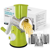 X Home Rotary Cheese Grater with Handle keeps hands safe during shredding.