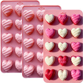 XBYzuzi 3-pack cream heart molds for easy demolding and cute chocolates.
