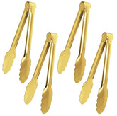 XEVOM 4-pack gold serving tongs, radiant finish for elegant buffets.