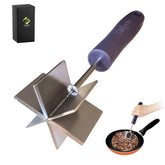 Xidgets large stainless steel meat masher for efficient ground beef prep.