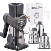 Xilrvna rotary cheese grater handle for safe, easy manual shredding.