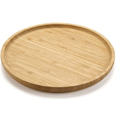XIMISISE round bamboo tray for snacks and coffee table display