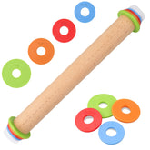 XINBADA rolling pin with thickness rings for precise dough thickness control