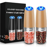 XinXu electric pepper grinder with LED light for precise seasoning.