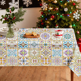 Xirggur rectangle tablecloth with waterproof surface ideal for outdoor dining.