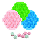 XJMWXHFC honeycomb mold pink 19 cavities for easy chocolate and candy making
