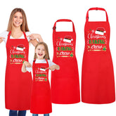 XLSXEXCL Christmas matching aprons for family baking moments.