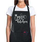 Xornis Queen of the Kitchen apron front view with two practical pockets.