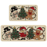 xuujdoppwul Christmas kitchen mat 17x30 offers soft comfort by the sink