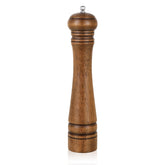 XWXO 10-inch oak wood pepper grinder with natural grain for elegant seasoning.
