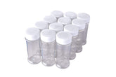 Xyloburst clear 6oz spice jars, front view for easy ingredient visibility and organization.