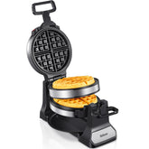 Yabano Belgian waffle maker with rotating design for even browning and easy operation