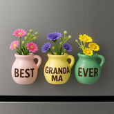 YACO STORE mini vase magnet on fridge featuring pink vase for cheerful kitchen decor.