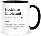 Yalocib Fucktose Intolerant Definition Mug front view for bold coffee humor.