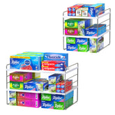 YAN & HIN 2-pack 3-tier expandable cabinet organizer keeps wraps neatly