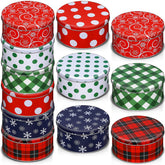 Yaomiao Christmas cookie tins style A with lid keeps treats fresh for gifts.