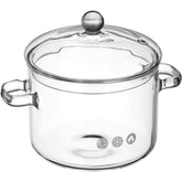 Yardwe glass pot with clear body for easy monitoring during simmering and cooking