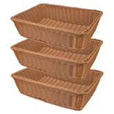 Yarlung brown imitation rattan bread basket for elegant bread and fruit display