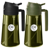 YARRAMATE 2pcs dark green oil sprayer labels help identify each bottle quickly.