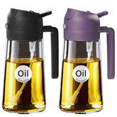 YARRAMATE olive oil sprayer two-pack front view with easy grip and dual spray-pour.