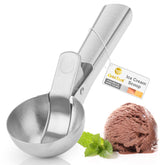 YasTant Premium ice cream scoop with trigger release for perfectly round scoops.