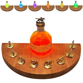YCCOKJJ Blantons display with halfmoon wooden stand for corks and bottles
