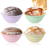 Ycgcp collapsible banneton: compact 9-inch round bread proofing basket for storage.
