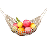 Ycsst Fruit Hammock under cabinet side view showing space-saving storage.