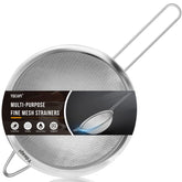 Ydeapi 8.6-inch fine mesh strainer with handle, ideal for rinsing rice