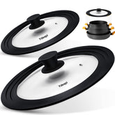 Ydeapi universal lid fits 7-12 inch pots for versatile cooking coverage.