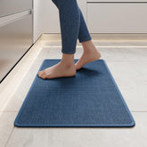 YDKGL kitchen mat blue front view offers soft comfort for long cooking sessions