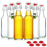YEBODA 16oz clear glass beer bottle showcases contents clearly.