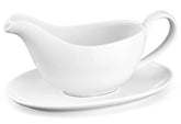 Yedio gravy boat with saucer on a dining table for elegant turkey service