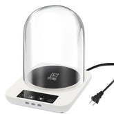 Yendse Sourdough Warmer with glass dome shows clear monitoring capability and heat containment