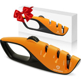 YeopAsda adjustable knife sharpener showing five angles for versatile sharpening.