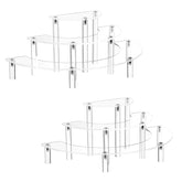 YestBuy acrylic risers 3-tier stand displaying collectibles with clear shine
