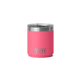 YETI Rambler 10 oz Lowball 2.0 front view in tropical pink, compact and stackable.