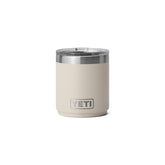 YETI Rambler 10oz Lowball 2.0 with Cape Taupe lid magnet keeps coffee hot during commutes.