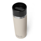 YETI Rambler 16 oz travel bottle cap close-up highlighting leakproof design for on the go