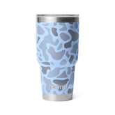 YETI Rambler 30 oz blue camo front view with MagSlider lid for secure sipping.