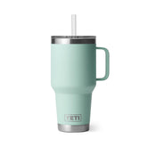 YETI Rambler 35 oz with handle in seafoam for easy, on-the-go hydration.