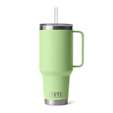 YETI Rambler 42 oz tumbler with handle and straw lid for on-the-go hydration.