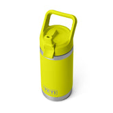 YETI Rambler Jr 12 oz bottle with straw cap in Firefly Yellow for kids on the go hydration