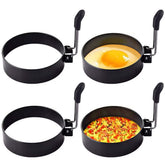 YEVIOR egg rings shape perfect round eggs on the griddle