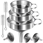 YGDZ stainless steel funnel large mouth with handle for fast bottle filling