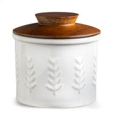 YHOJOY ceramic butter dish with lid keeps butter ready to spread at room temperature.