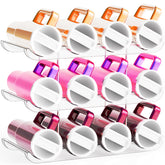 Yieach three tier bottle organizer in cabinet keeps bottles neatly organized and accessible