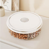 YIEZI divided snack tray with push-on lid keeps snacks organized on the go.