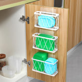 YIGII 3-pack metal over cabinet organizer with lid storage, tidy space saver.