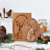 YingXue reindeer gingerbread mold embossing press close-up for festive cookies